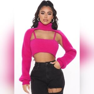 Fashion Nova Two Piece Crop Top